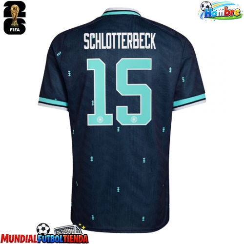 Camiseta Alemania Nico Schlotterbeck #15 Segunda Equipación Replica Mundial 2026 mangas cortas